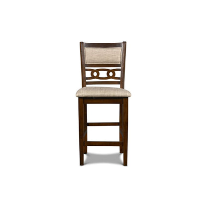 Gia Cherry Wood Counter Chair with Fabric Seat (Set of 4)