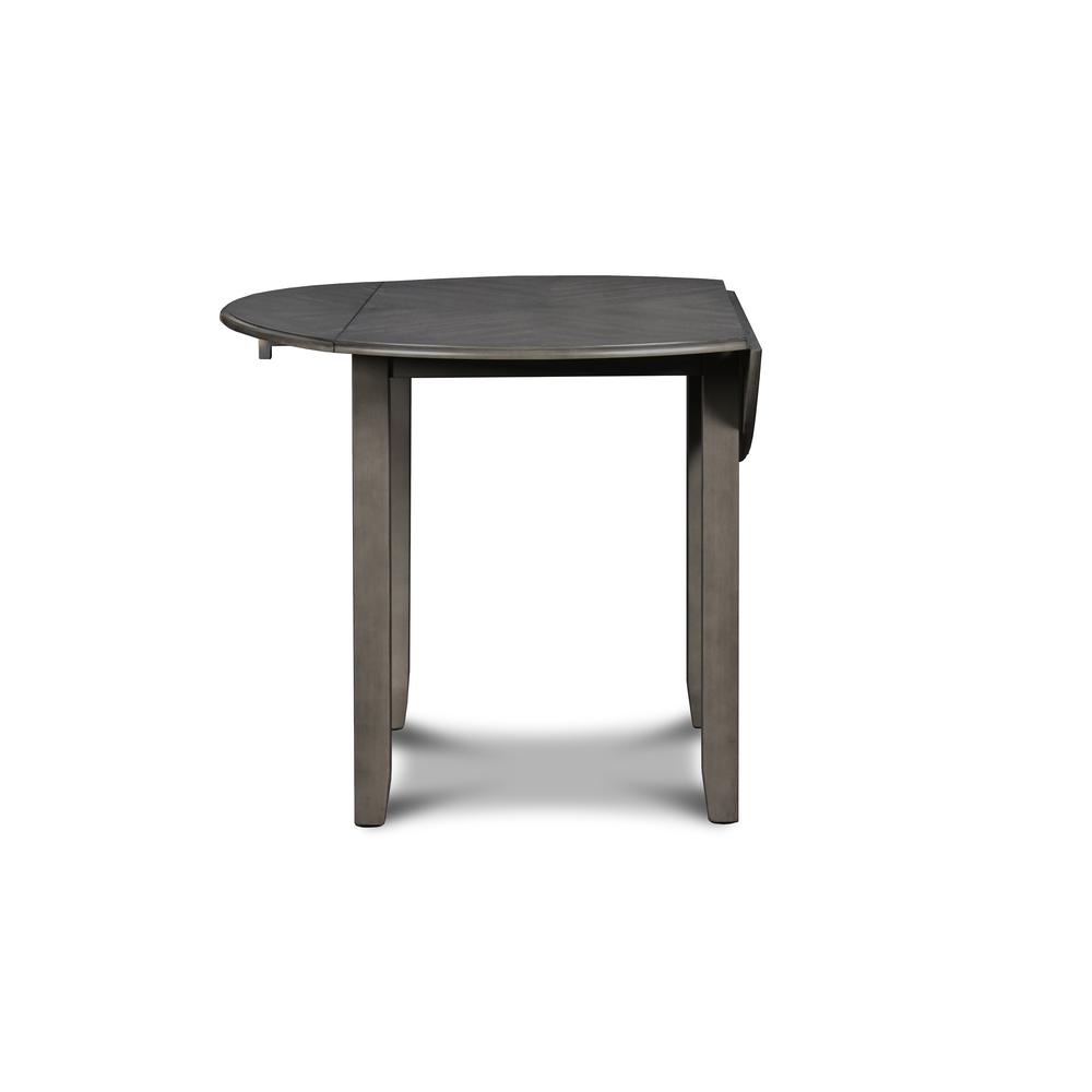 Gia 3-Piece 42" Wood Round Dining Set with 2 Chairs in Gray