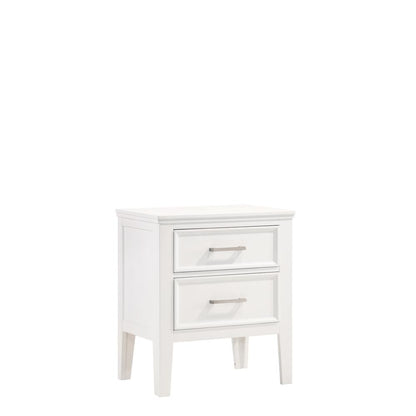 Andover 4-Piece King Wood Bedroom Set with Nightstand in White