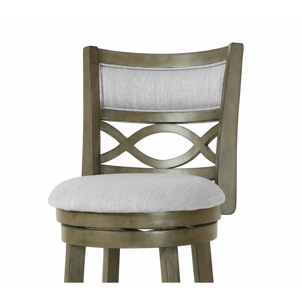Manchester 29" Solid Wood Bar Stool with Fabric Seat in Ant Gray
