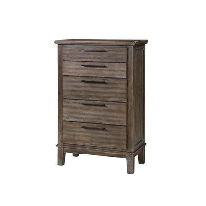 Furniture Cagney 6-Piece Queen Wood Bedroom Set in Brown