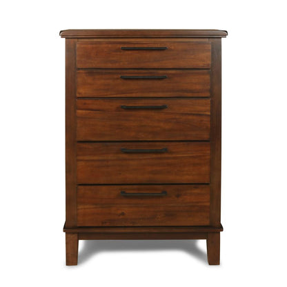 Furniture Cagney 6-Piece Queen Wood Bedroom Set in Chestnut