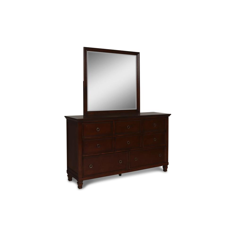 Tamarack 4-PC Wood Queen Bedroom Set with Chest in Brown Cherry