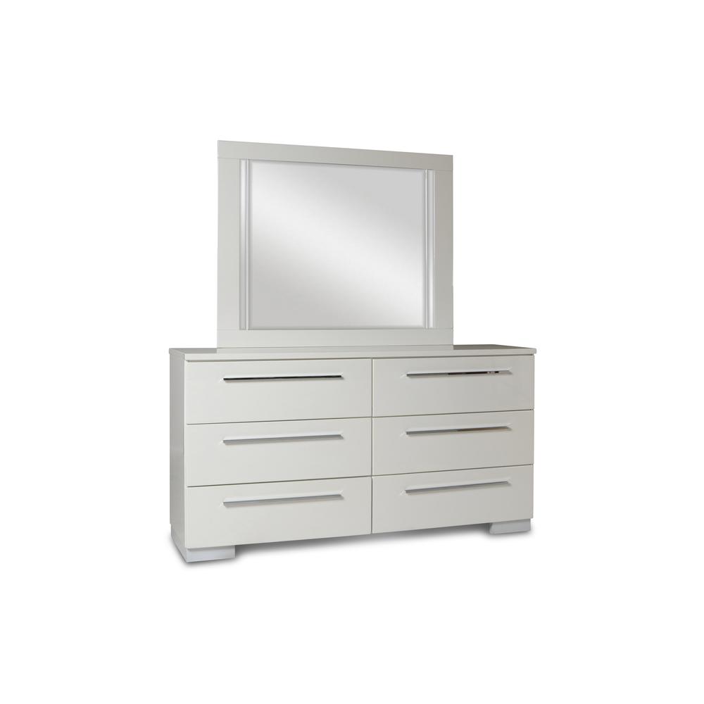 Furniture Sapphire 6-Piece Wood Queen Bedroom Set in White