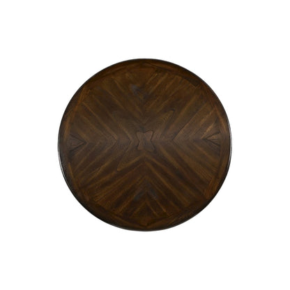 Cherry Brown 5-Piece Wood Round Dining Set, Traditional Finish