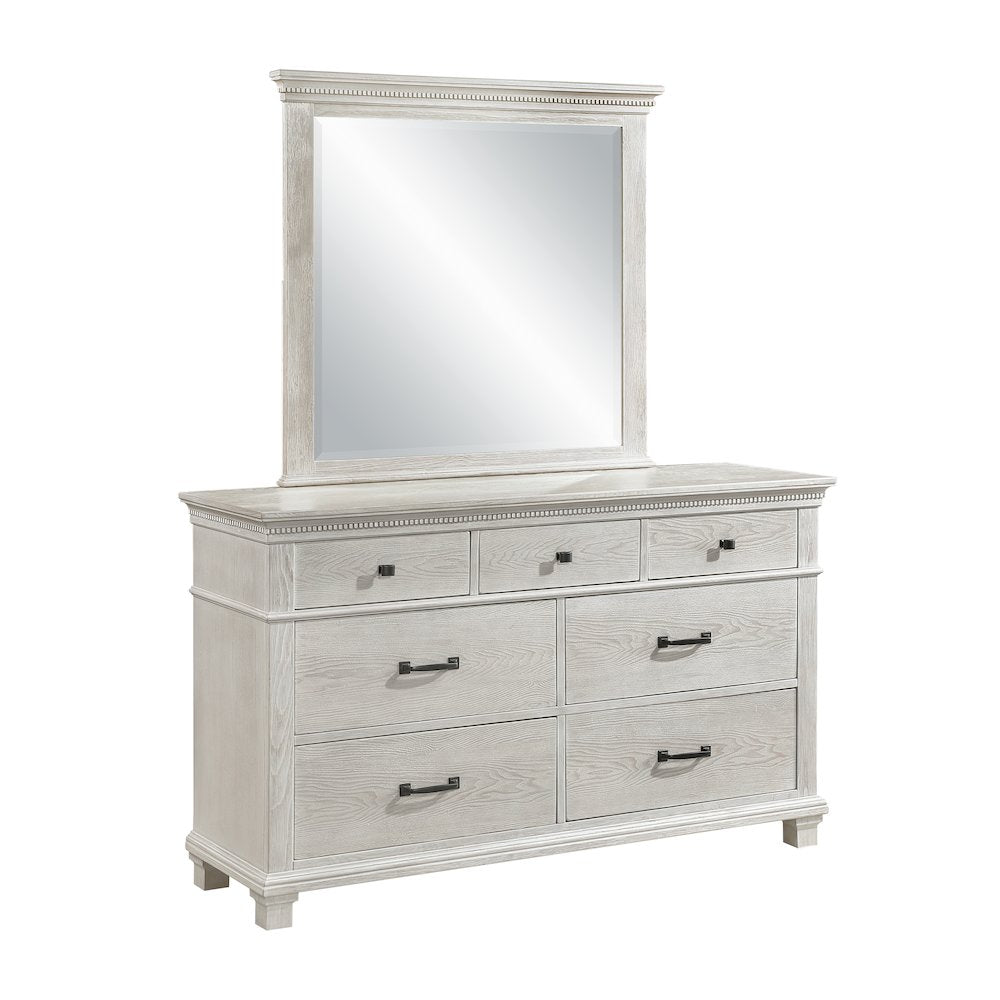 Silver Sands 5Pc Wood Cal King Bedroom Set in Gray