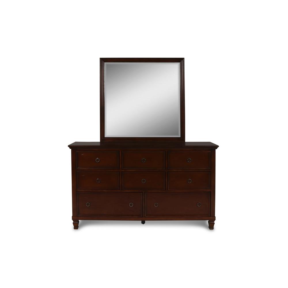 Tamarack 4-PC Wood Queen Bedroom Set with Chest in Brown Cherry