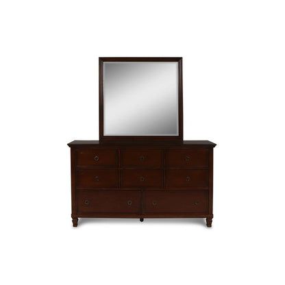 Tamarack 4-PC Wood Queen Bedroom Set with Chest in Brown Cherry