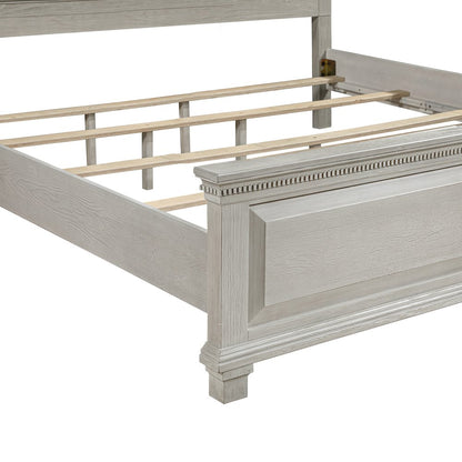 Silver Sands 5Pc Wood Cal King Bedroom Set w 2 Ns in Gray