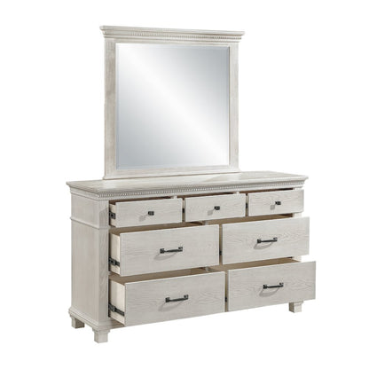 Silver Sands 5Pc Wood Cal King Bedroom Set in Gray