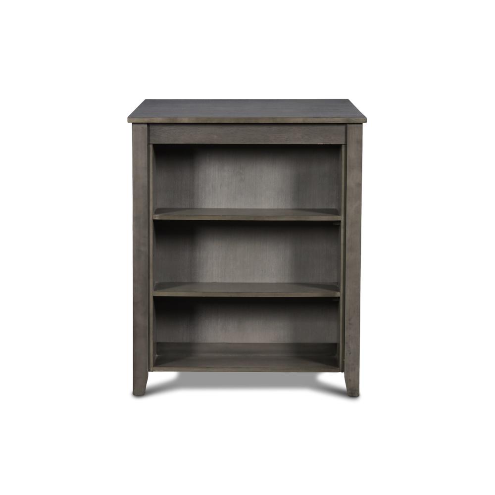Furniture Gia Solid Wood Counter Table 2 Chairs in Gray