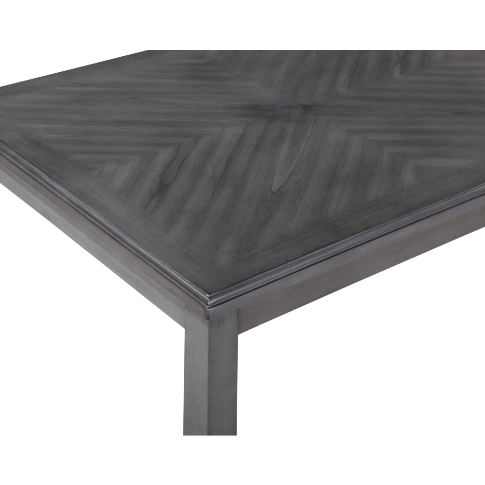 Gia 5-Piece 48" Wood Rectangular Dining Set with 4 Chairs in Gray