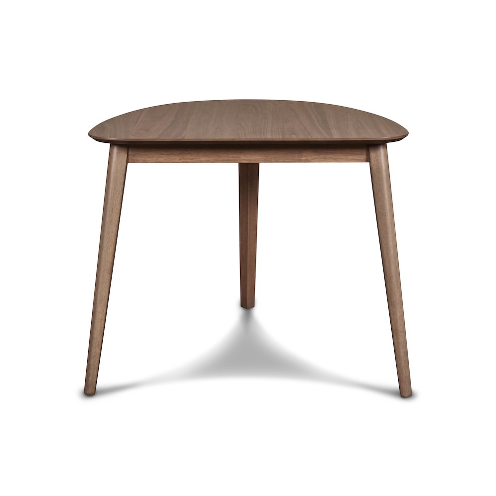 Furniture Oscar 32" Solid Wood Triangle Corner Table in Walnut