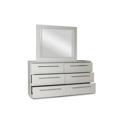 Furniture Sapphire Wood 6-Drawer Dresser in White