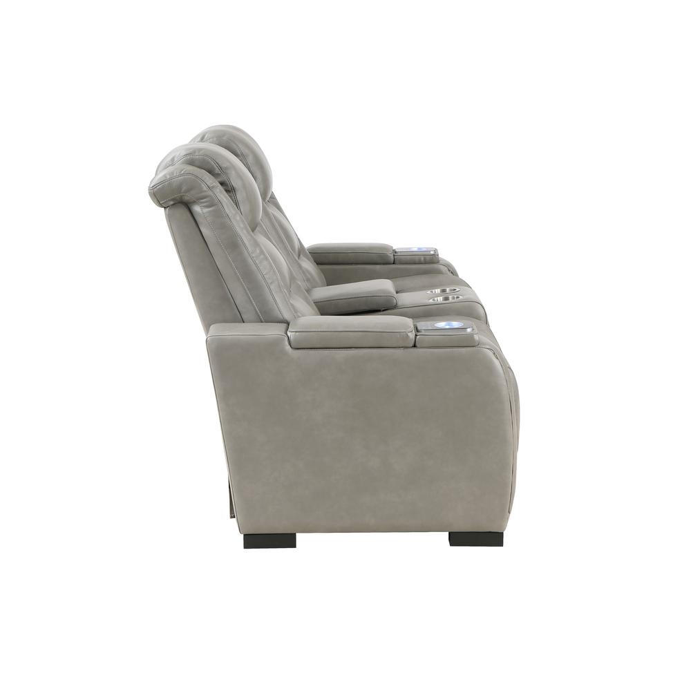 Breckenridge Console Loveseat W/ Pwr Fr & Hr-Lt Gray