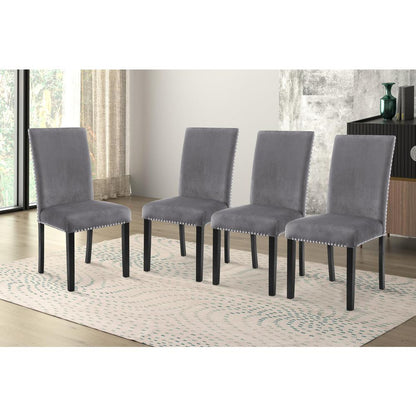 Celeste Gray Wood Upholstered Dining Chair (Set of 4)