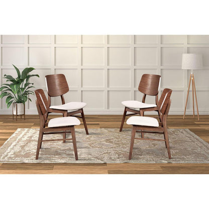 Oscar Walnut Solid Wood Dining Chair (Set of 4)