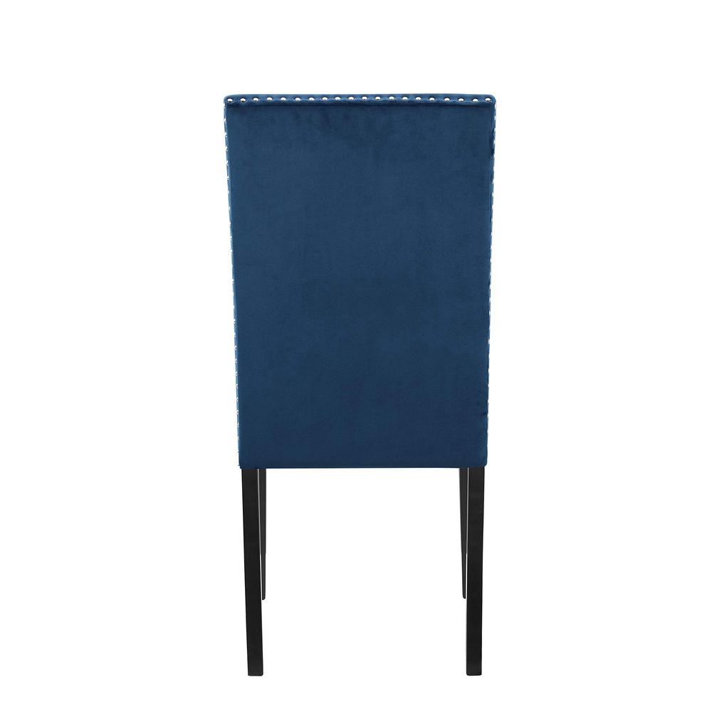 Celeste Blue Wood Upholstered Dining Chair (Set of 4)