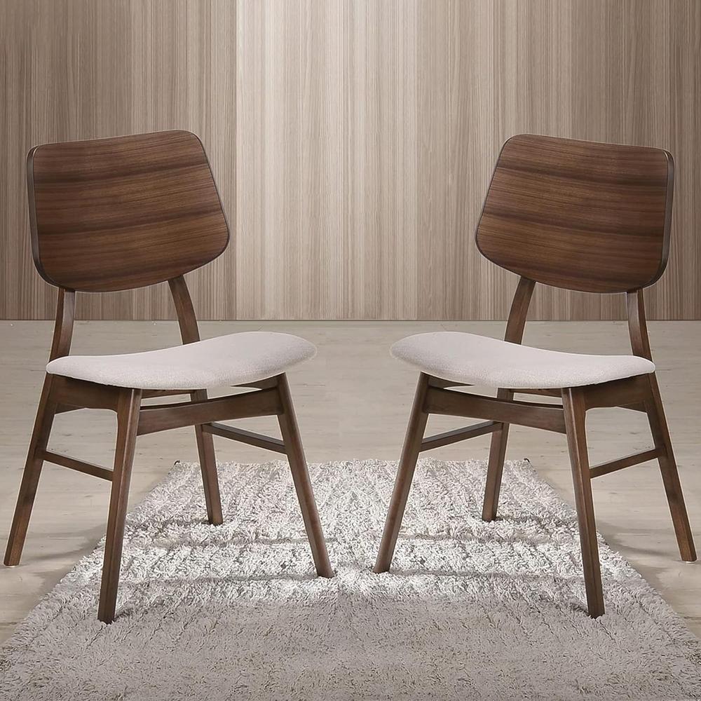 Oscar Walnut Solid Wood Dining Chair (Set of 4)
