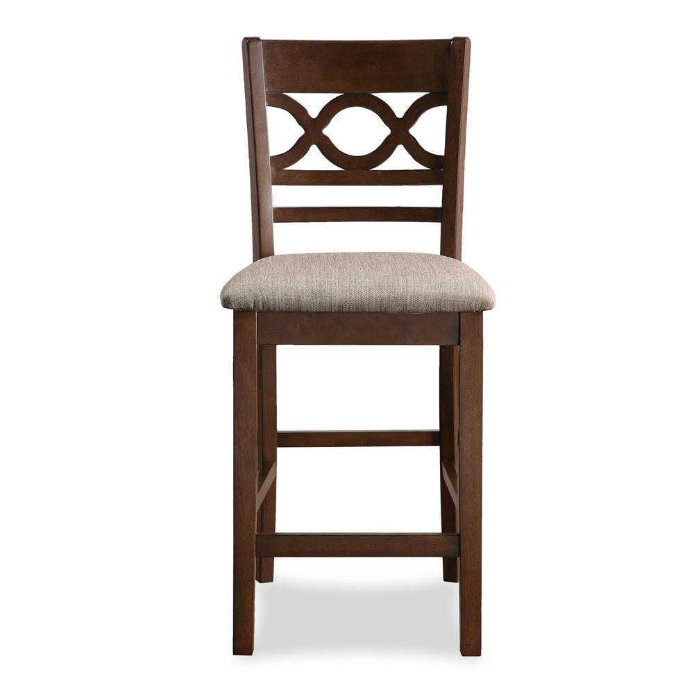 Furniture Cori 5-Piece Solid Wood Counter Set in Brown