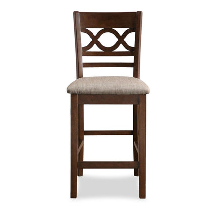 Furniture Cori 5-Piece Solid Wood Counter Set in Brown