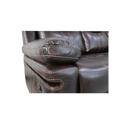 Kellen  Sofa W/Dual Recliner & Drop Down  Tray-Brown