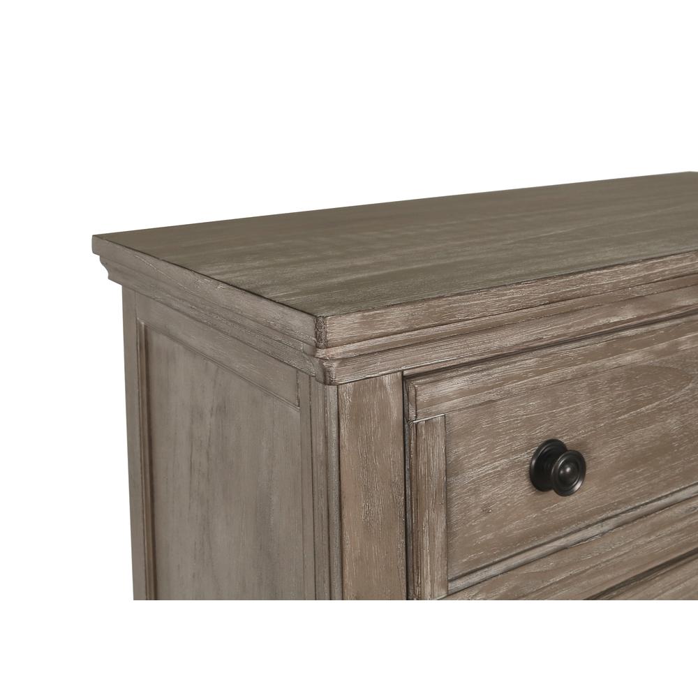 Furniture Allegra Solid Wood Engineered Wood Chest in Pewter