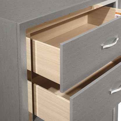Huxley 3-Pc Wood Bedroom Set with Chest in Gray