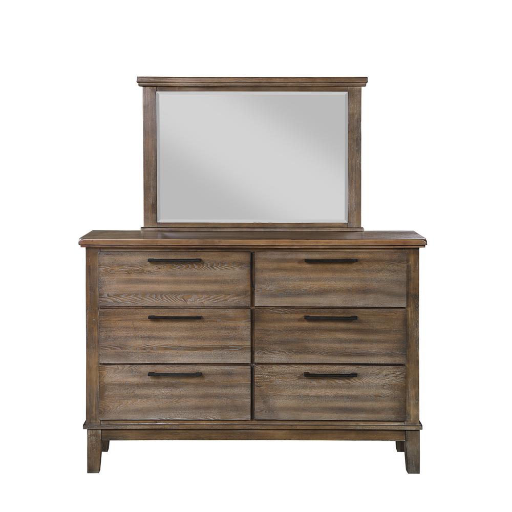 Cagney 5-Piece Cal King Wood Bedroom Set with 2 Nightstands in Brown