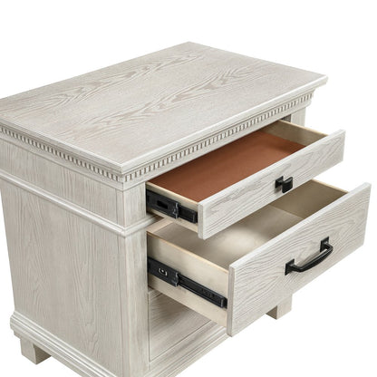 Silver Sands 5Pc Wood Queen Bedroom Set in Gray