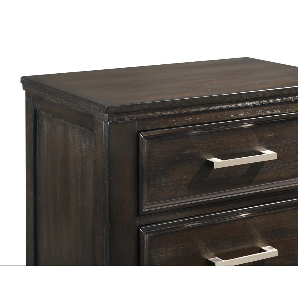 Furniture Andover Wood Nightstand with 2 Drawers in Nutmeg