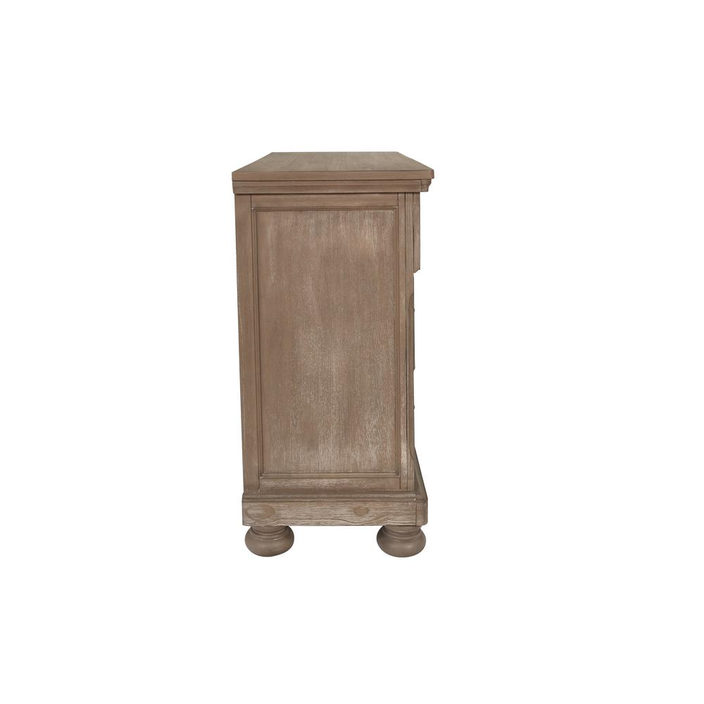Furniture Allegra 2-Drawer Wood Media Console in Pewter