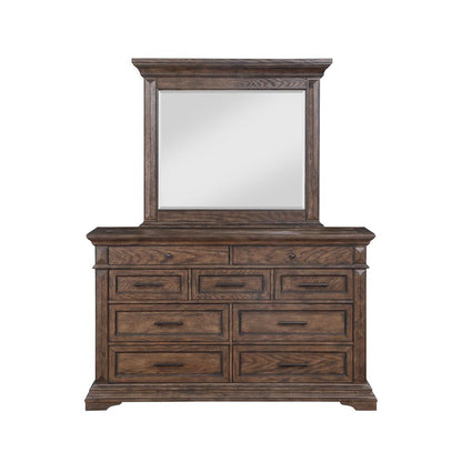 Mar Vista 4-Piece King Wood Bedroom Set with Nightstand in Walnut