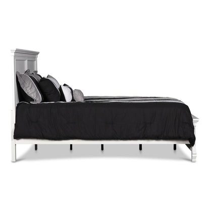 Furniture Tamarack Solid Wood California King Panel Bed in White