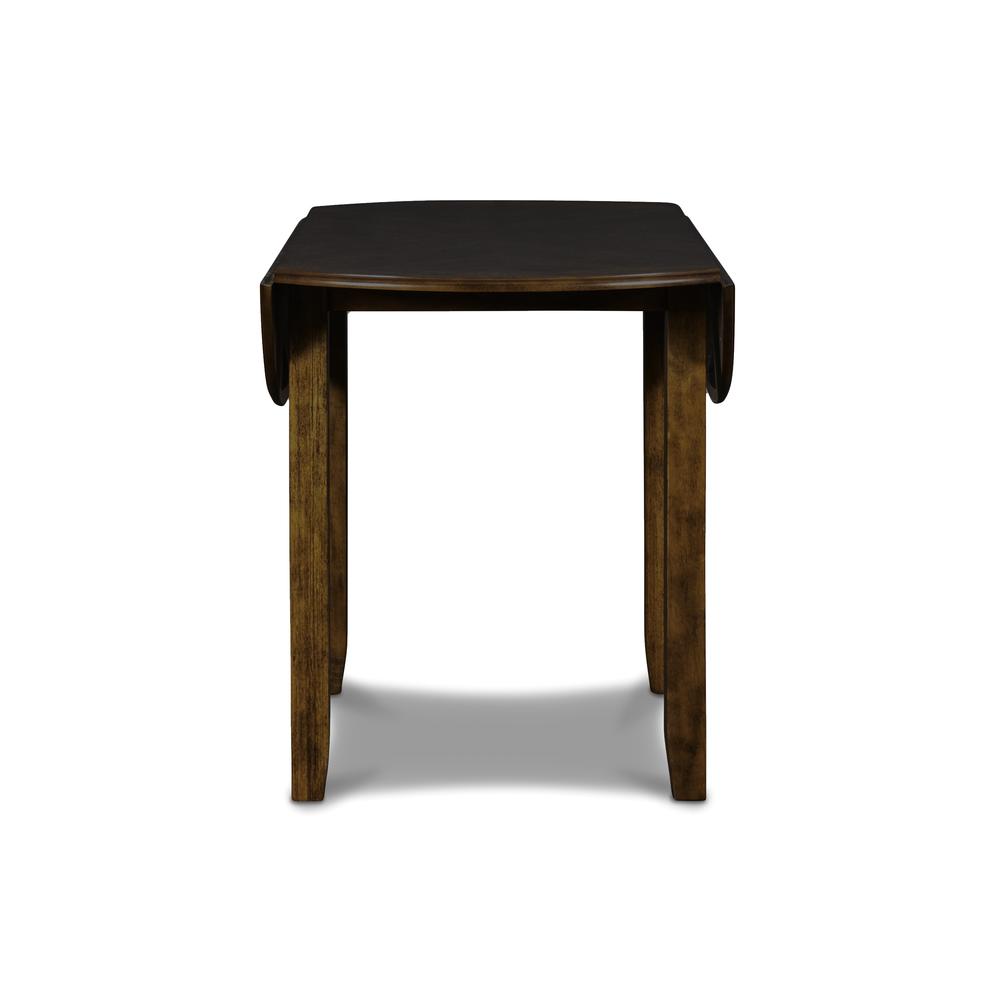 Furniture Gia Solid Wood Dining Drop Leaf Table 2 Chairs in Brown