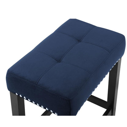 Furniture Celeste 4-Piece Faux Marble & Wood Bar Set in Blue