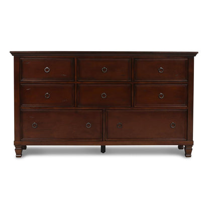 Furniture Tamarack Solid Wood 8-Drawer Dresser in Brown Cherry