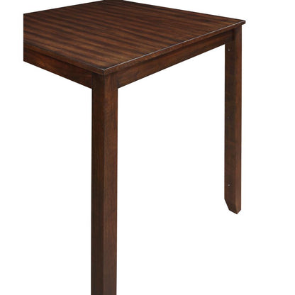 Furniture Gia Solid Wood Counter Table 2 Chairs in Cherry Brown