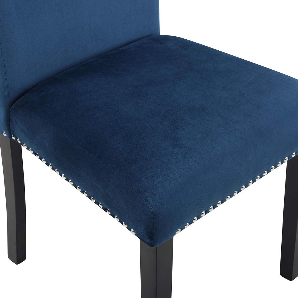 Celeste Blue Wood Upholstered Dining Chair (Set of 4)