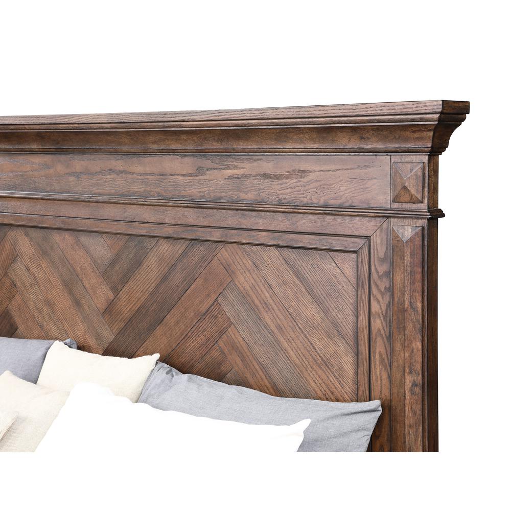 Furniture Mar Vista 5/0 Solid Wood Queen Bed in Brushed Walnut