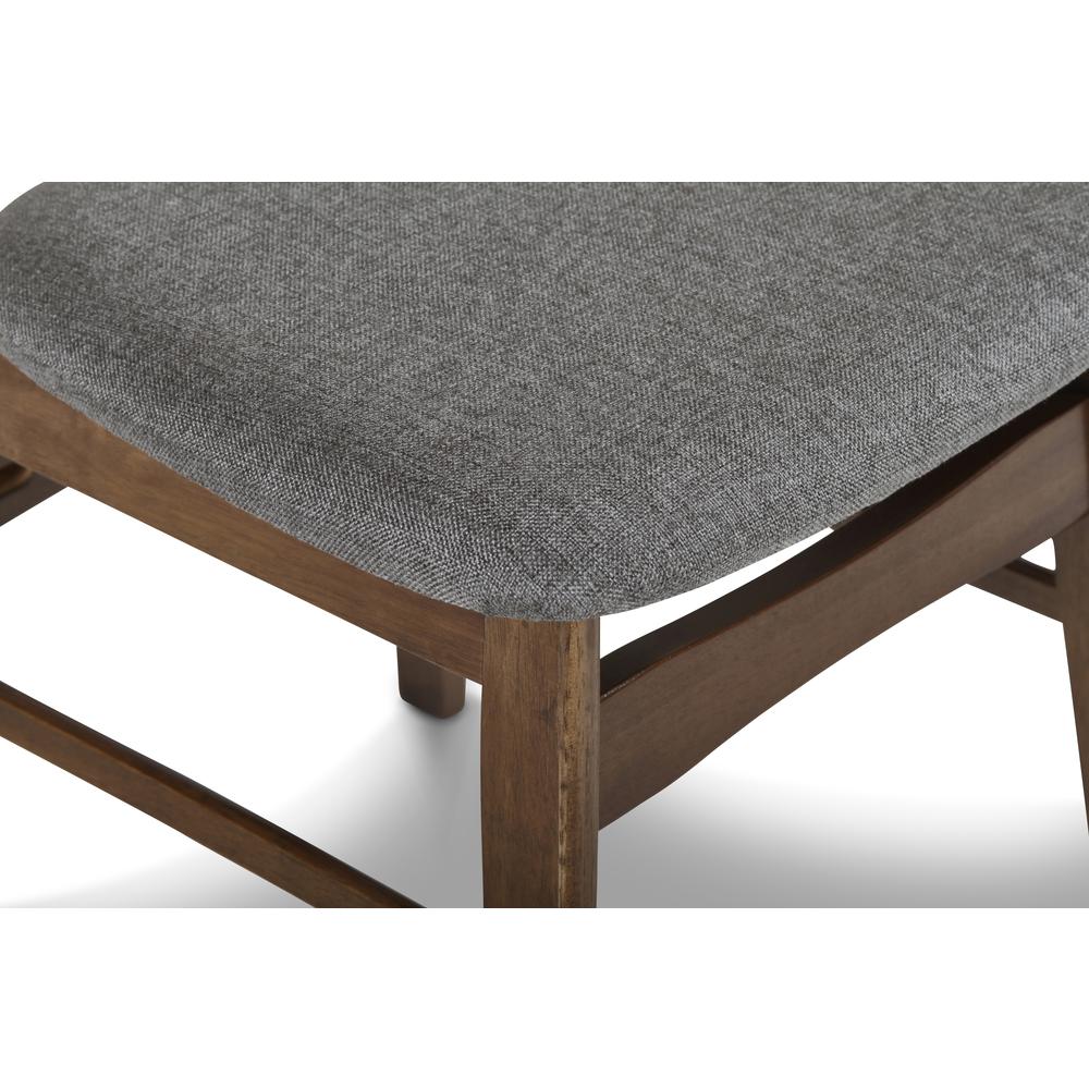 Furniture Morocco Dining Chair with Cushion- Set of 2- Dark Gray