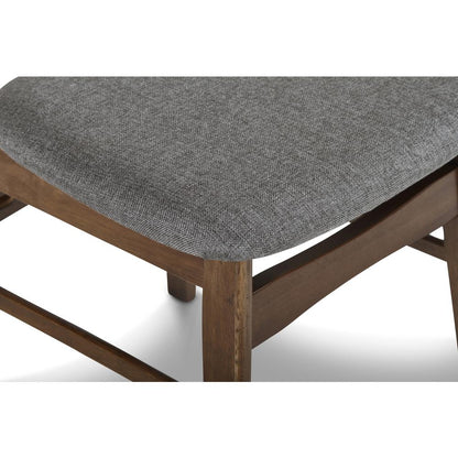 Furniture Morocco Dining Chair with Cushion- Set of 2- Dark Gray