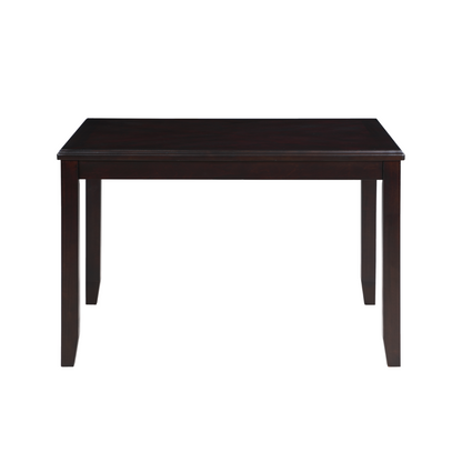 Gia 5-Piece 48" Wood Rectangular Dining Set with 4 Chairs in Ebony