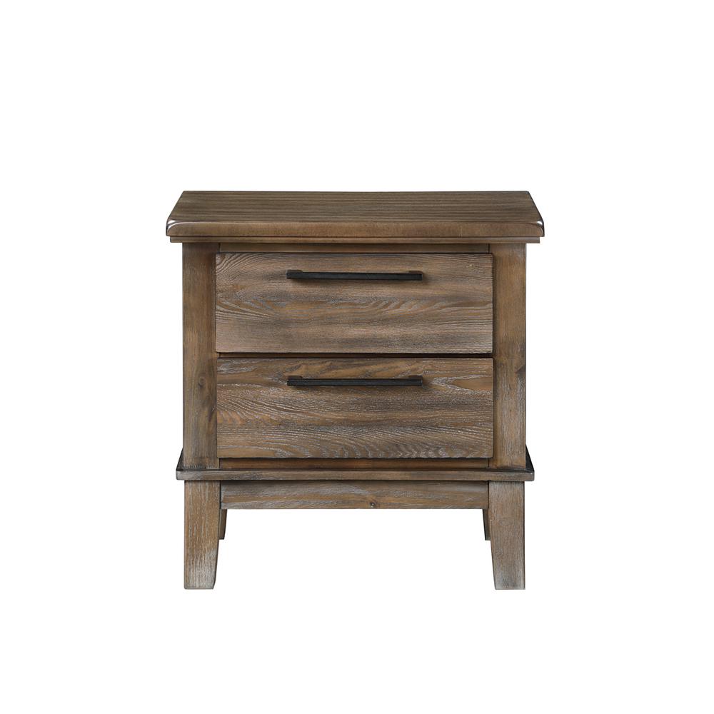 Cagney 5-Piece Queen Wood Bedroom Set with Nightstand in Brown
