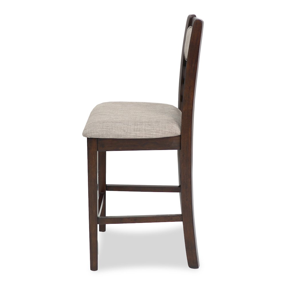 Furniture Mitchell 5-Piece Transitional Wood Counter Set in Cherry