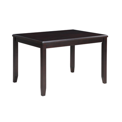 Gia 5-Piece 48" Wood Rectangular Dining Set with 4 Chairs in Ebony