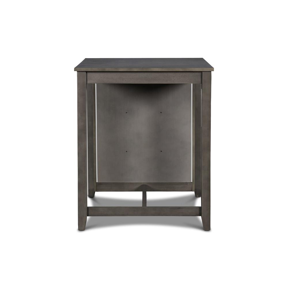 Furniture Gia Solid Wood Counter Table 2 Chairs in Gray