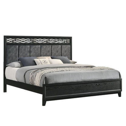 Obsidian Wood Queen Bed, Black