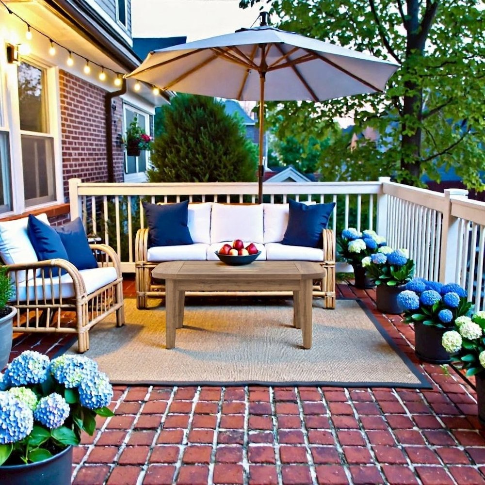 Brown Wood Outdoor Coffee Table, Patio Coffee Tables for Outside Use