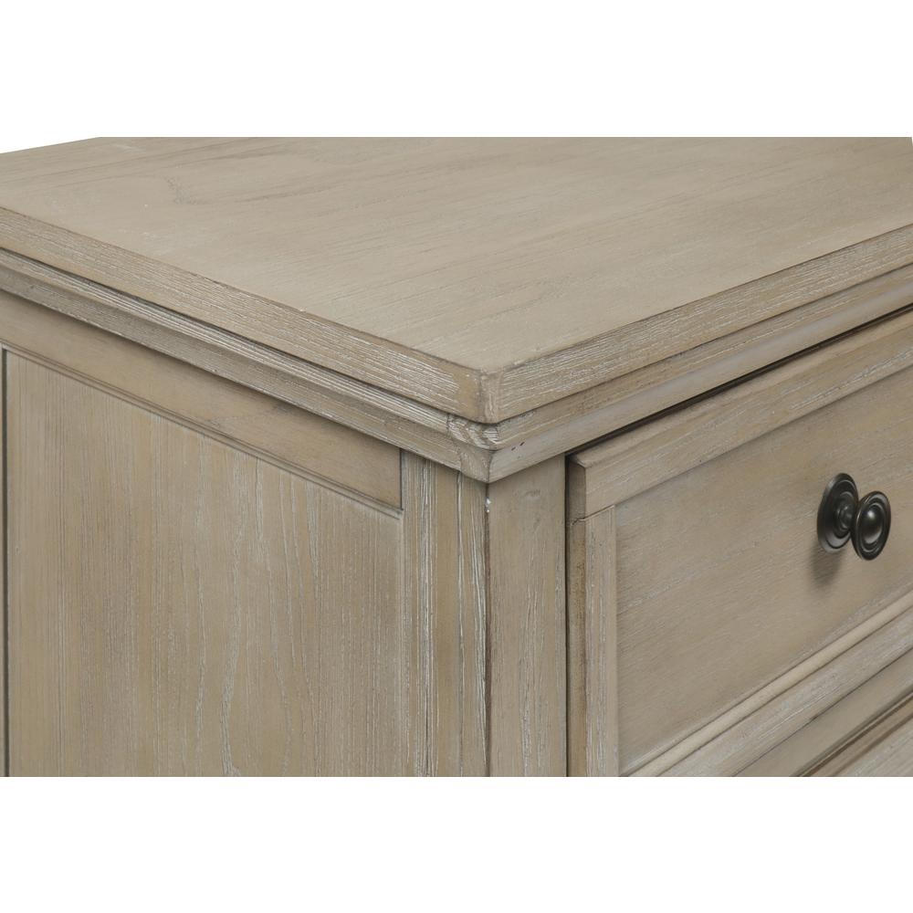 Furniture Allegra Solid Wood Engineered Wood Dresser in Pewter